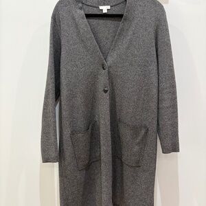 J. Jill Long Cardigan Sweater, crafted in black and white, Small Petite